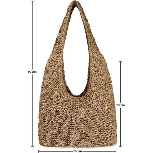 Handwoven Straw Shoulder Bag
