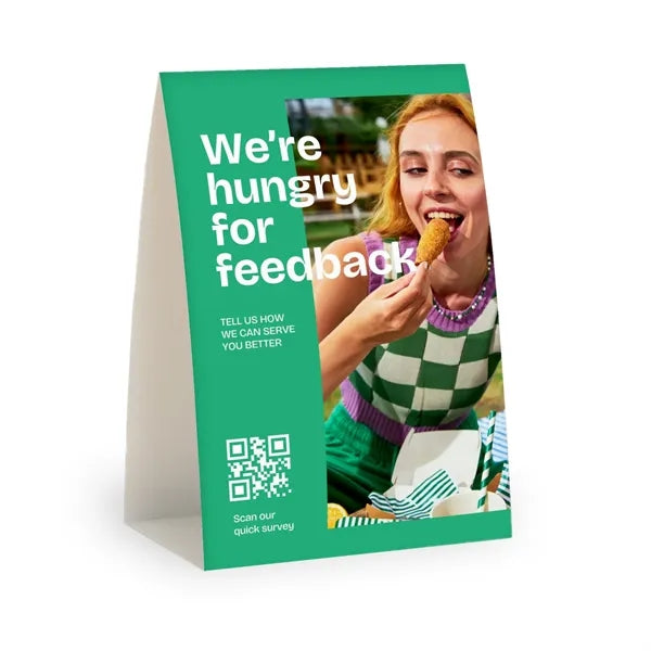 7" x 5" Custom Table Tents - Vertical