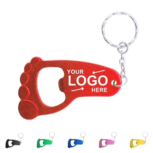 Foot Shape Bottle Opener Keychain