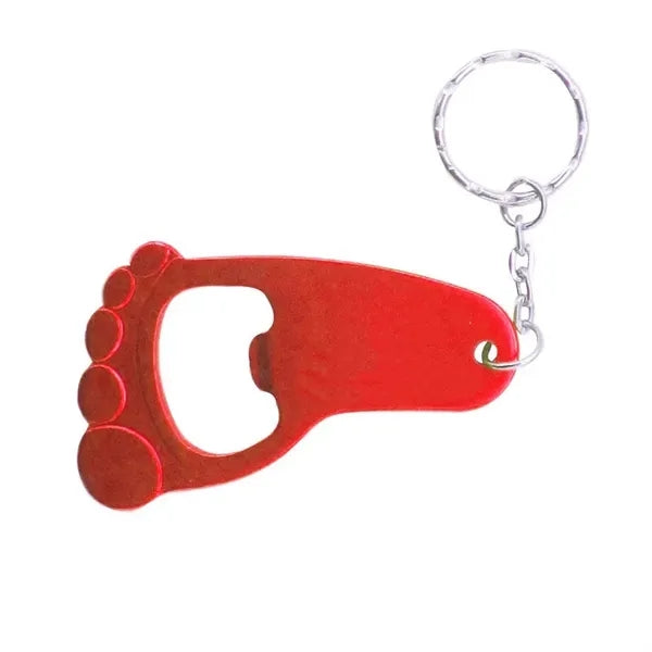 Foot Shape Bottle Opener Keychain