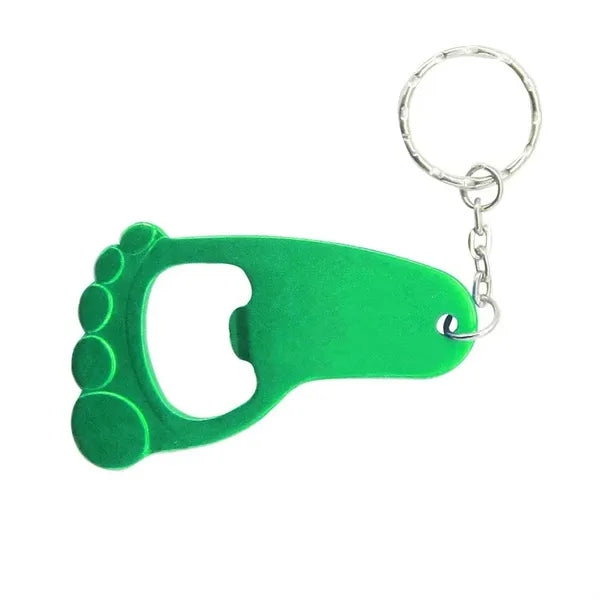 Foot Shape Bottle Opener Keychain