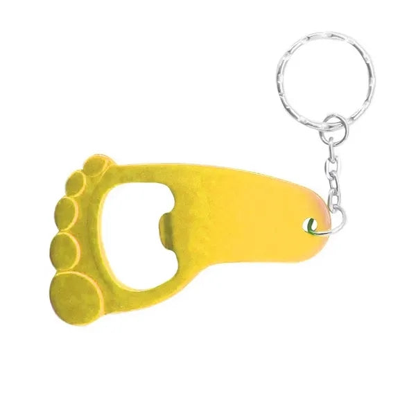 Foot Shape Bottle Opener Keychain