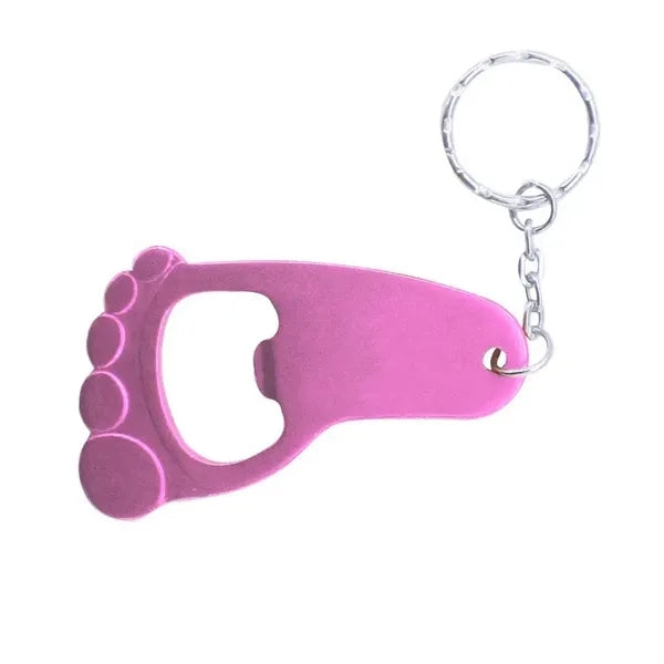 Foot Shape Bottle Opener Keychain