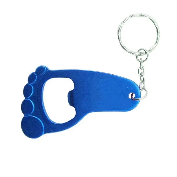 Foot Shape Bottle Opener Keychain