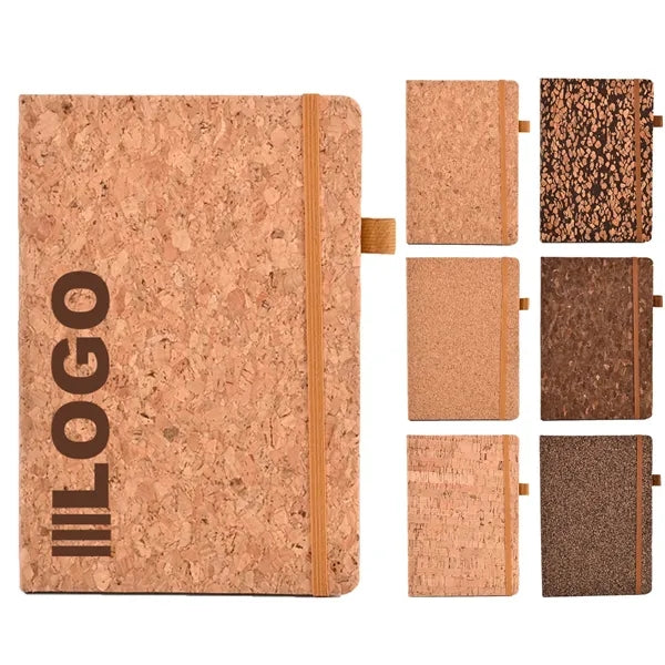 A5 Cork Pu Notebook With Elastic Band