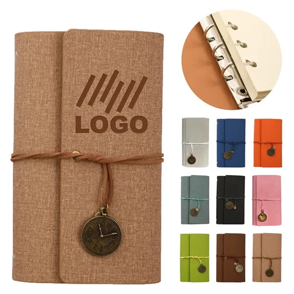 A6 Leather Loose-Leaf Notebook