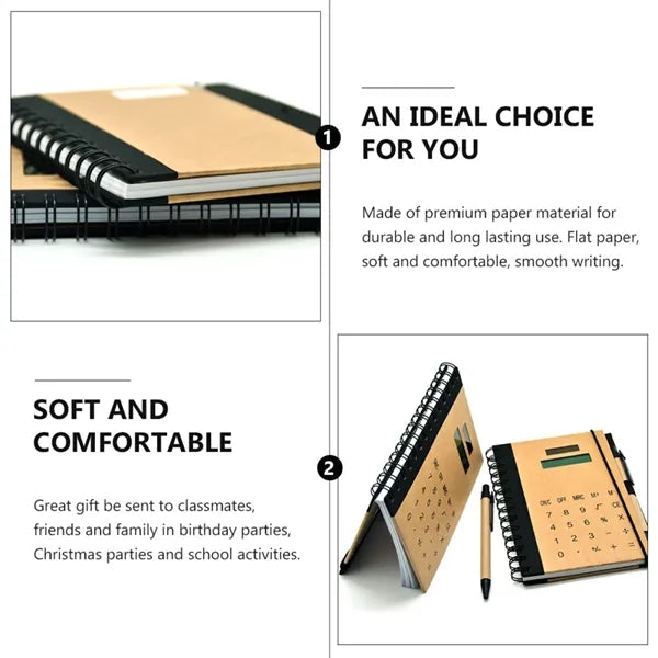 Solar Calculator NoteBook with Pen