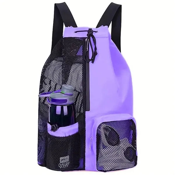 Breathable Mesh Drawstring Swim Backpack