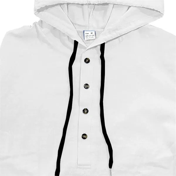 Sweatshirt Men's Lightweight Henley Hoodie