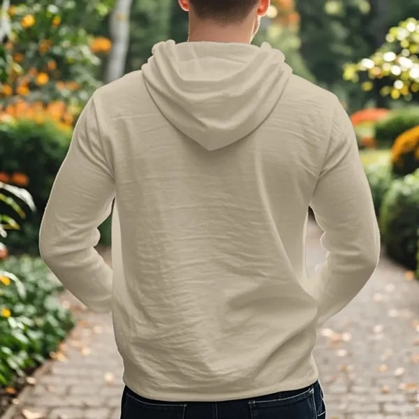 Sweatshirt Men's Lightweight Henley Hoodie