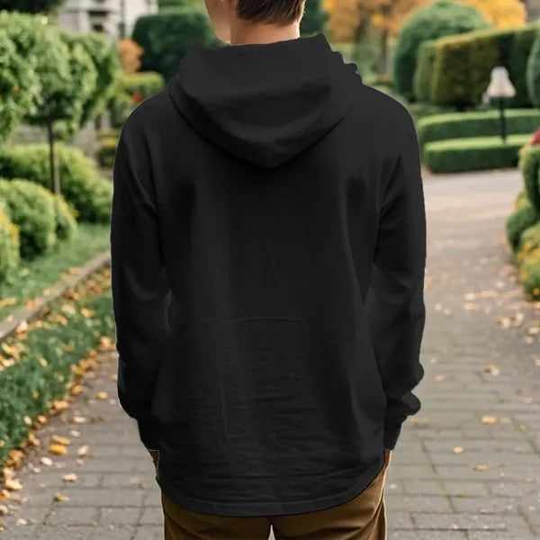 Sweatshirt Men's Lightweight Henley Hoodie