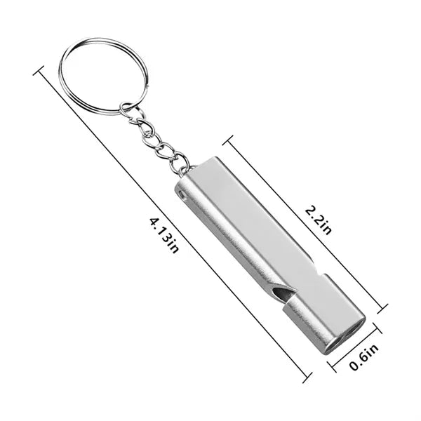 Dual-Tube 120dB Aluminum Survival Whistle