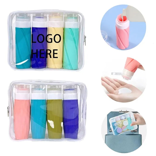 3oz Silicone squeezable toiletry container set