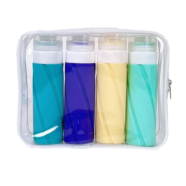 3oz Silicone squeezable toiletry container set