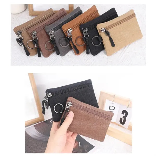 Portable Canvas Coin Storage Bag