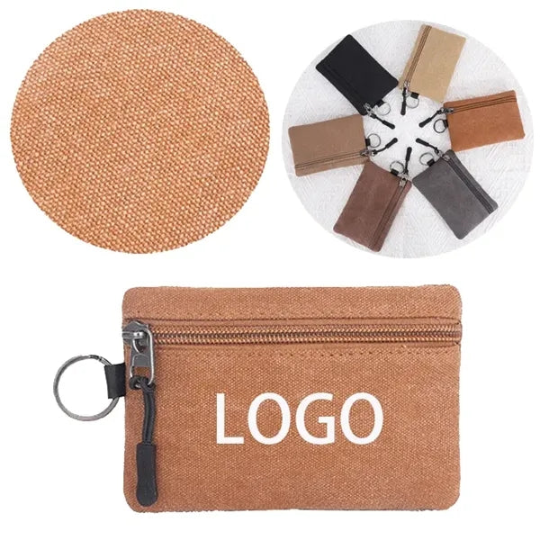 Portable Canvas Coin Storage Bag