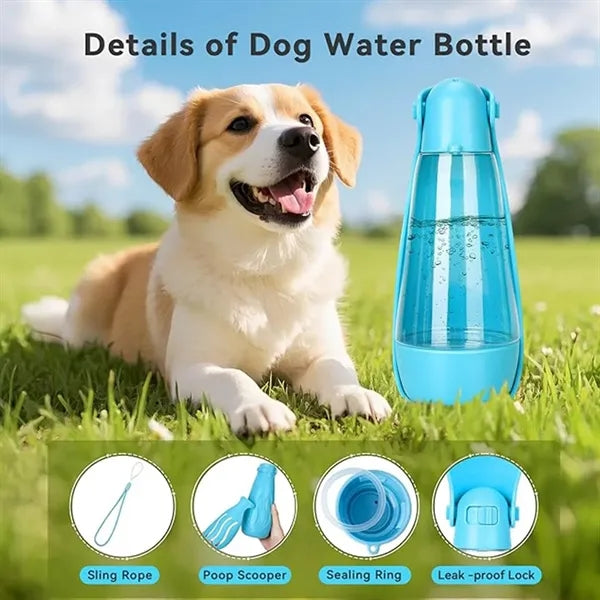 3-in-1 Portable Pet Water Dispenser with Food Container