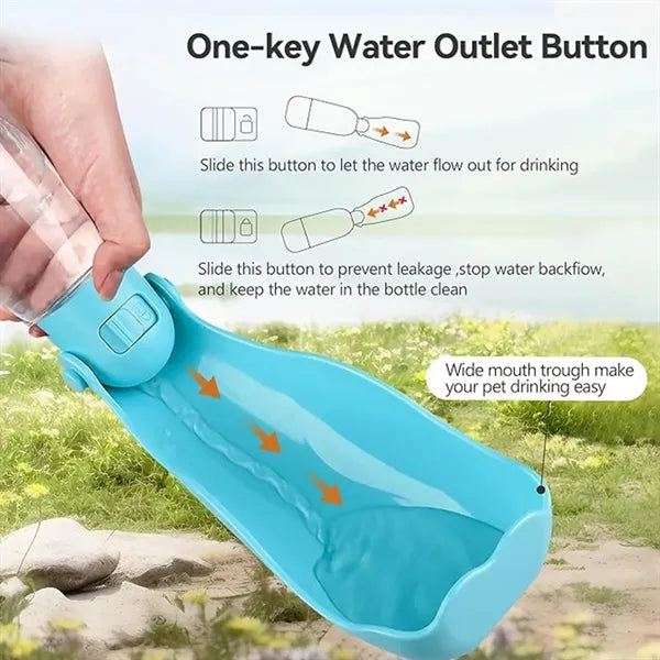 3-in-1 Portable Pet Water Dispenser with Food Container