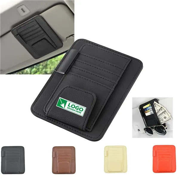 Small Leather Sun Visor Organizer
