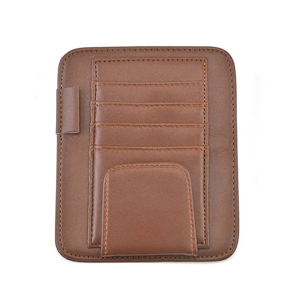 Small Leather Sun Visor Organizer