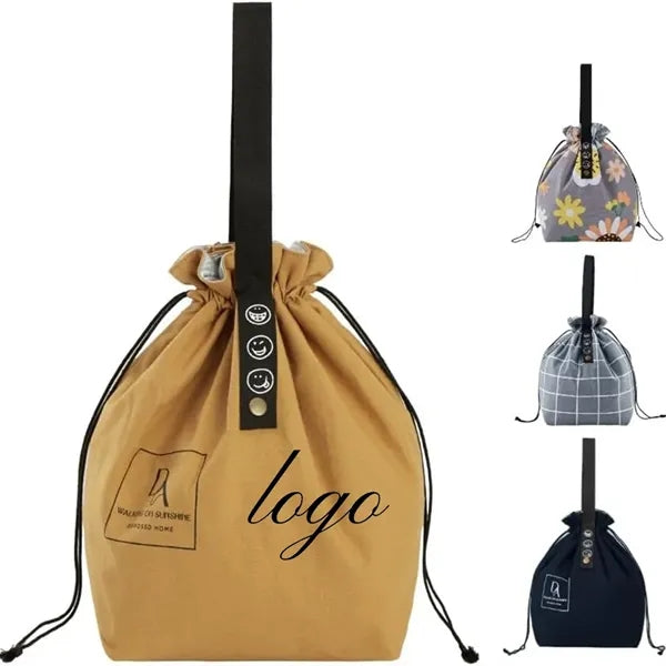 Canvas Drawstring Lunch Bag