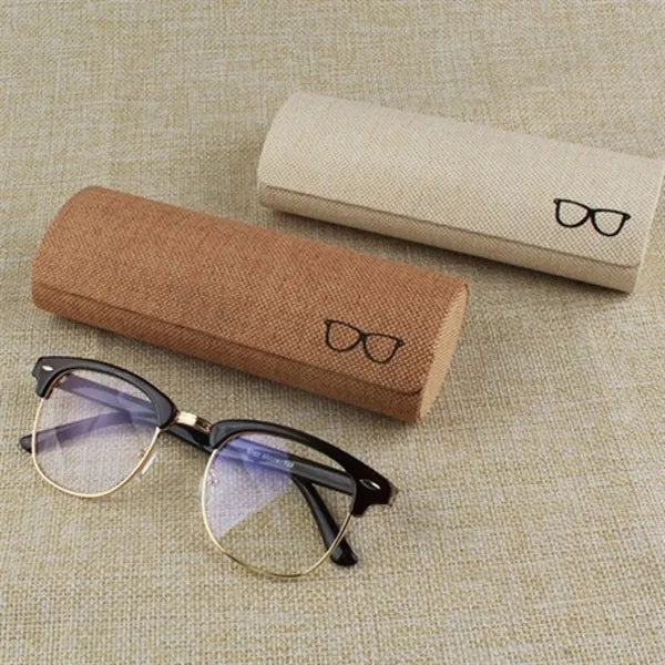 Eco Friendly Hemp Fabric Round Eyeglass Case Free Shipping