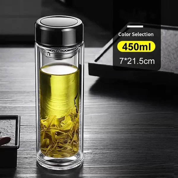 Double-Wall Insulated Borosilicate Glass Tea Cup