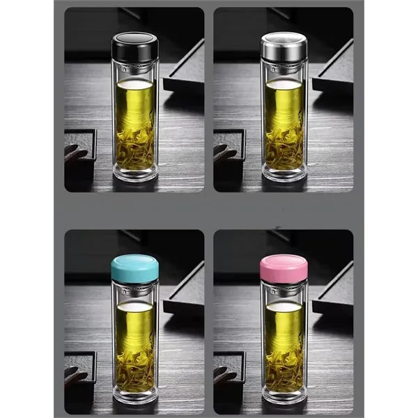 Double-Wall Insulated Borosilicate Glass Tea Cup