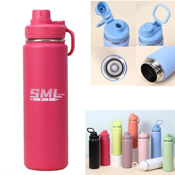25 oz Insulated Stainless Steel Water Bottle with Spout Lid