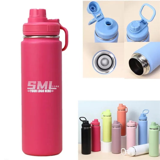 25 oz Insulated Stainless Steel Water Bottle with Spout Lid
