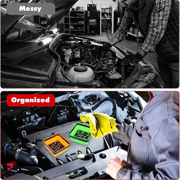 Collapsible Magnetic Parts Tray