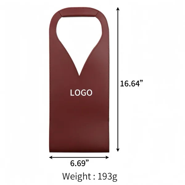 Retro Leather Wine Tote Bag