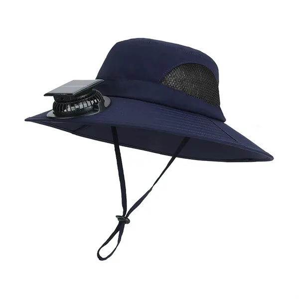 Wide Brim Solar Fan Outdoor Fishing Hat