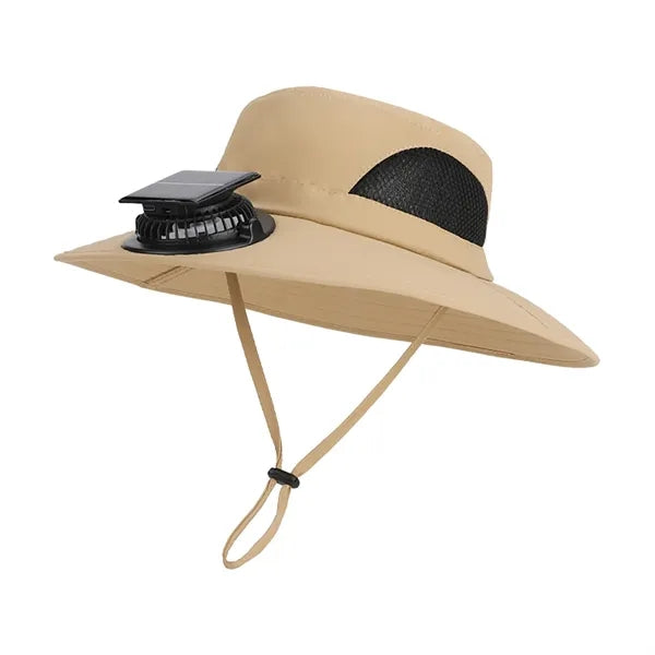 Wide Brim Solar Fan Outdoor Fishing Hat