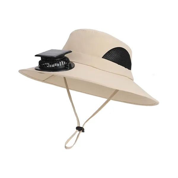 Wide Brim Solar Fan Outdoor Fishing Hat