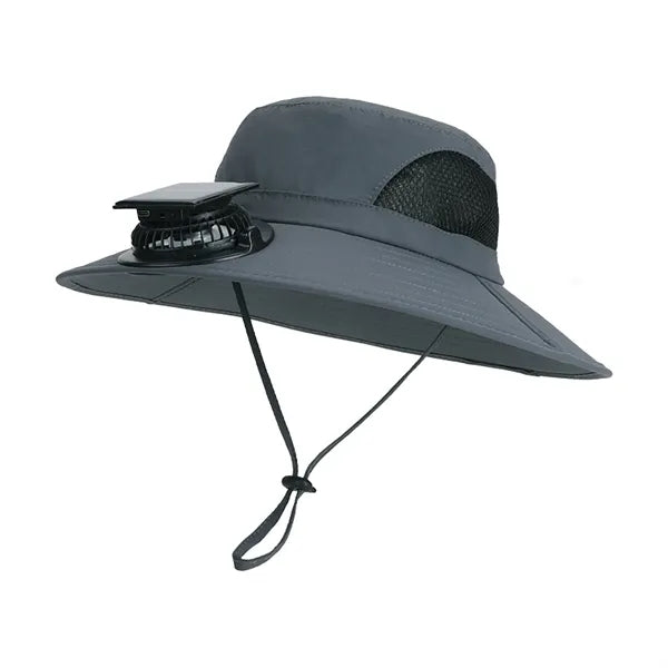 Wide Brim Solar Fan Outdoor Fishing Hat