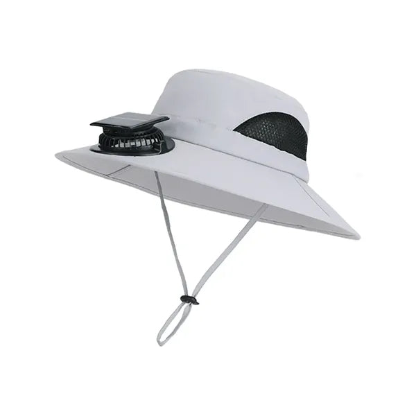 Wide Brim Solar Fan Outdoor Fishing Hat