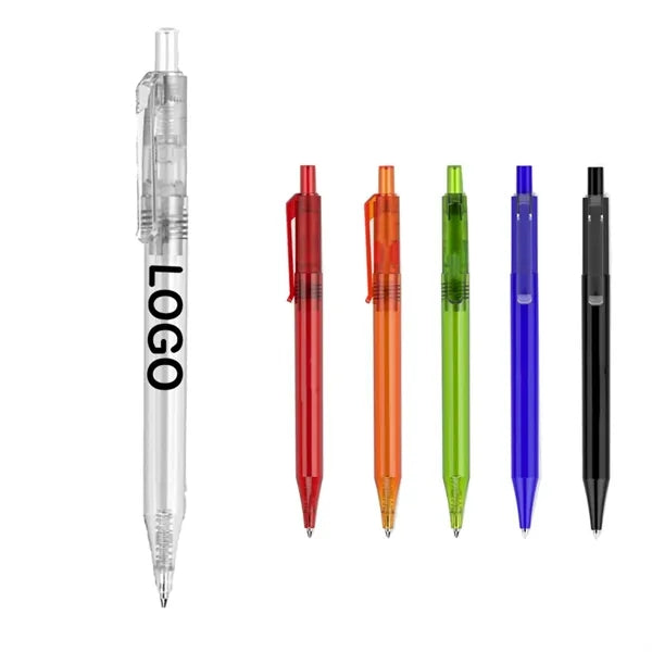 Colorful Transparent Plastic Click Ballpoint Pen