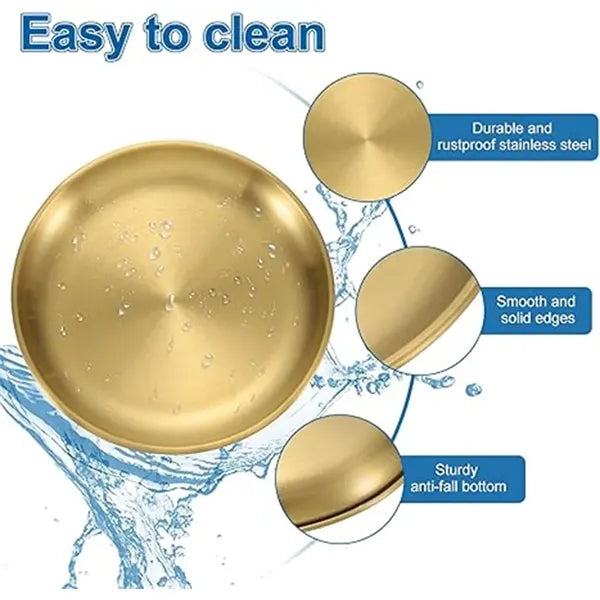 Stainless Steel Round Dinner Plates For Restaurants