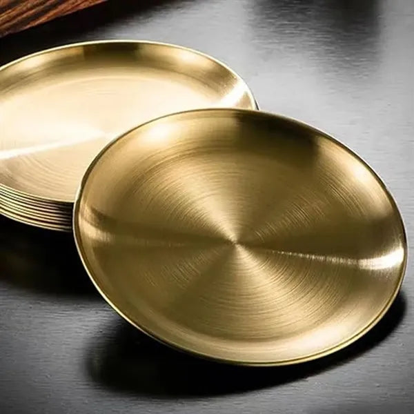 Stainless Steel Round Dinner Plates For Restaurants