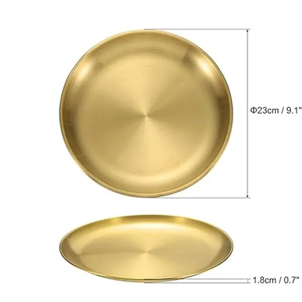 Stainless Steel Round Dinner Plates For Restaurants