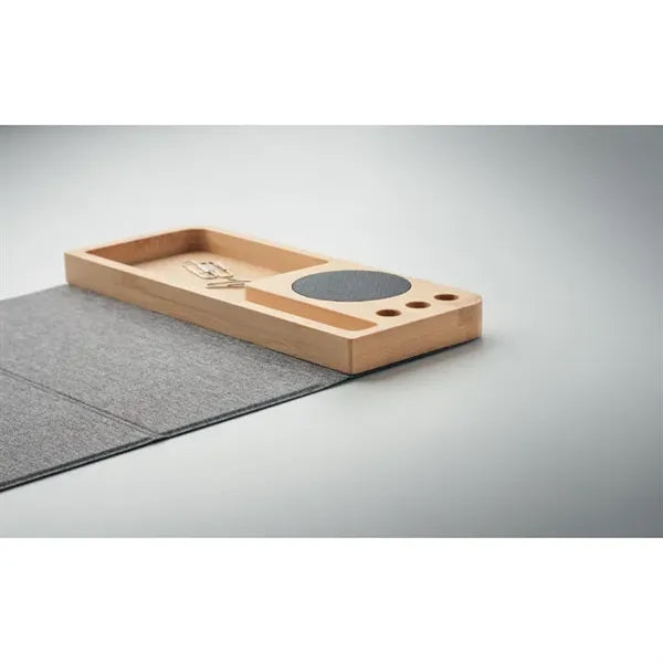 Wireless charger in bamboo 15W Mouse Mat