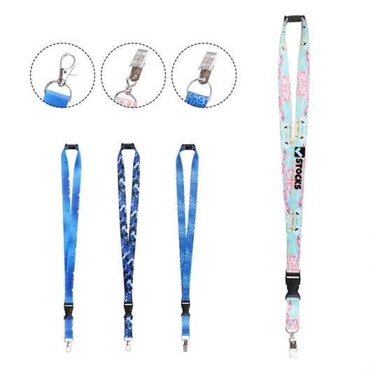 3/4" Custom Breakaway Lanyards Keychain W/ Detachable Buckle