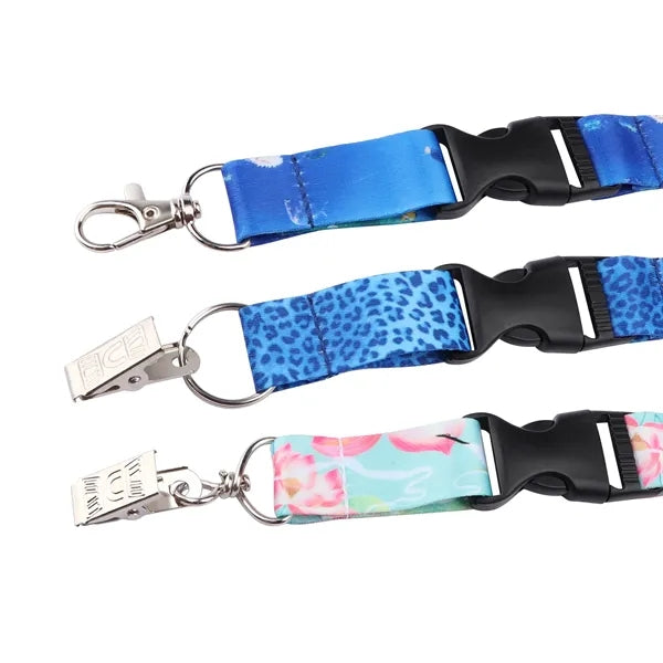 3/4" Custom Breakaway Lanyards Keychain W/ Detachable Buckle