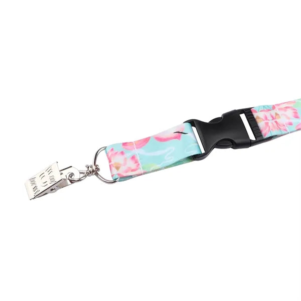 3/4" Custom Breakaway Lanyards Keychain W/ Detachable Buckle