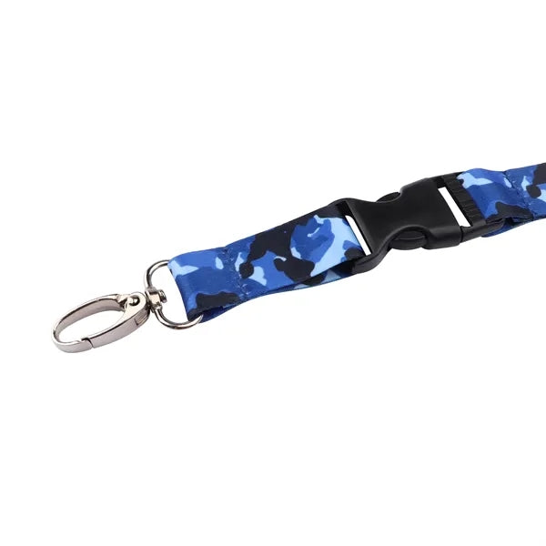 3/4" Polyester Detachable Lanyard W/ Breakaway & Oval Clasp