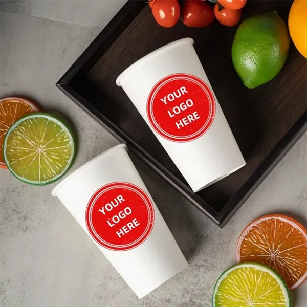 Printed Disposable Paper Cups Hot & Cold Drinks