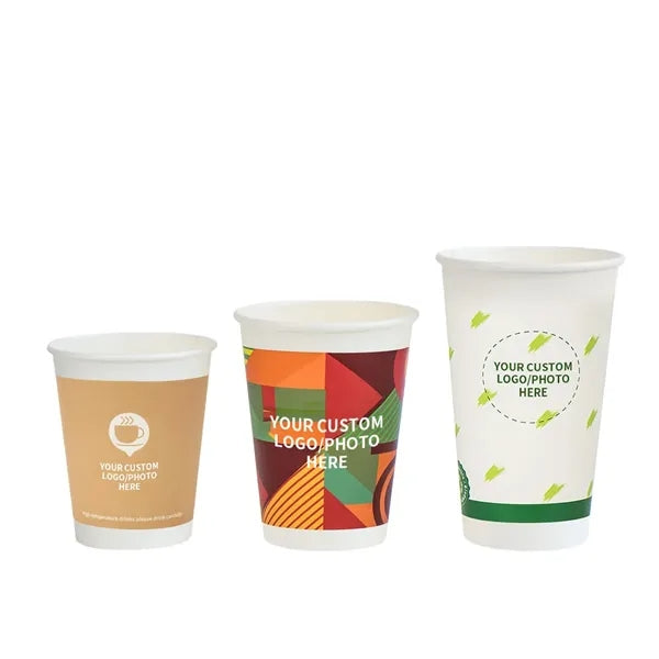 Printed Disposable Paper Cups Hot & Cold Drinks
