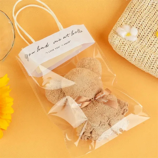 Soft and Cute Coral Fleece Bear Towel Gift