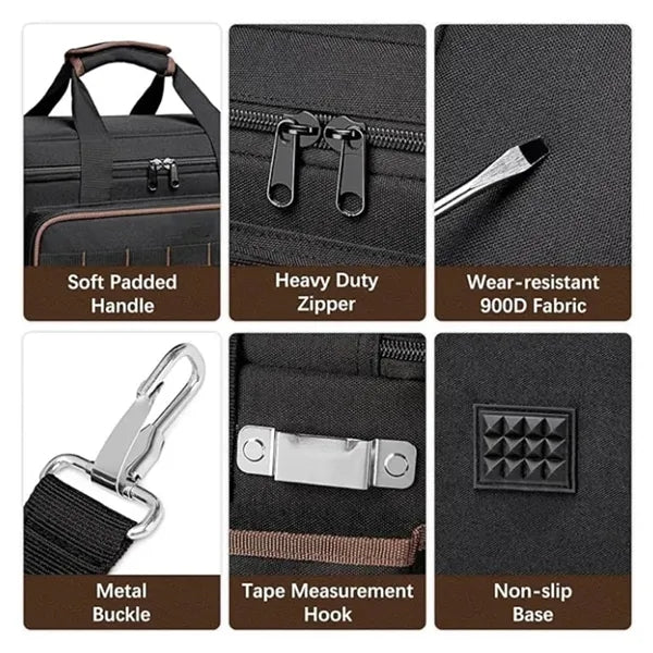 Wear Resistance Tool Organizer with Multiple Pockets Bag